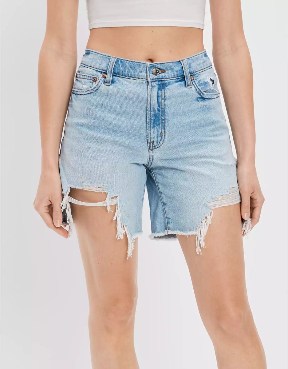 Shorts American Eagle AE Denim '90s Boyfriend Bermuda Lavage Clair Femme | ESU-37846477